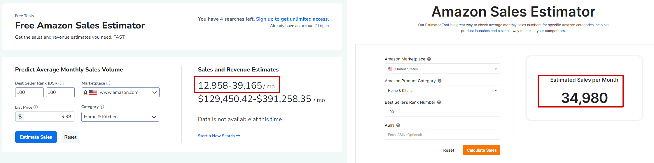 helium 10 sales estimator vs jungle scout sales estimator