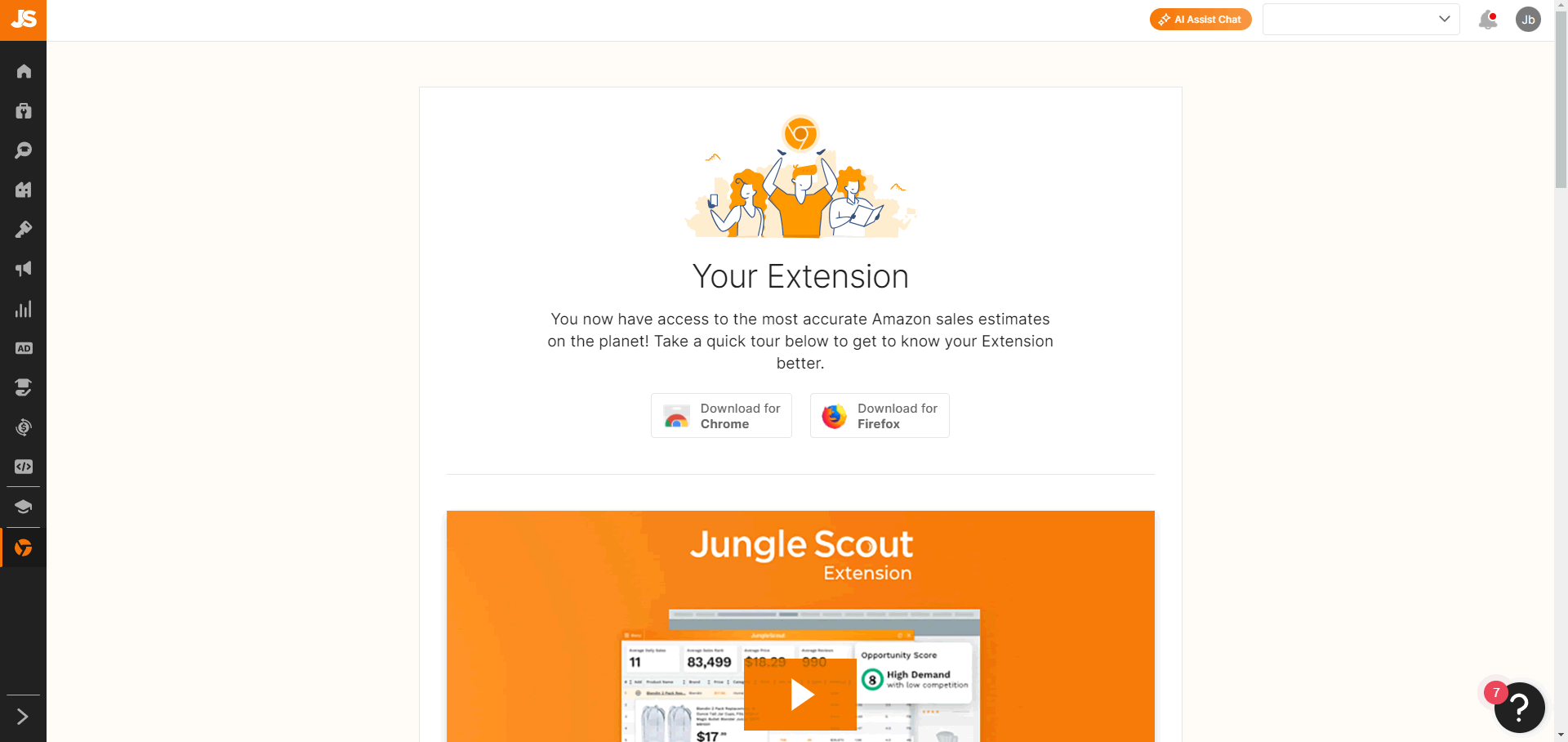 jungle scout chrome extension