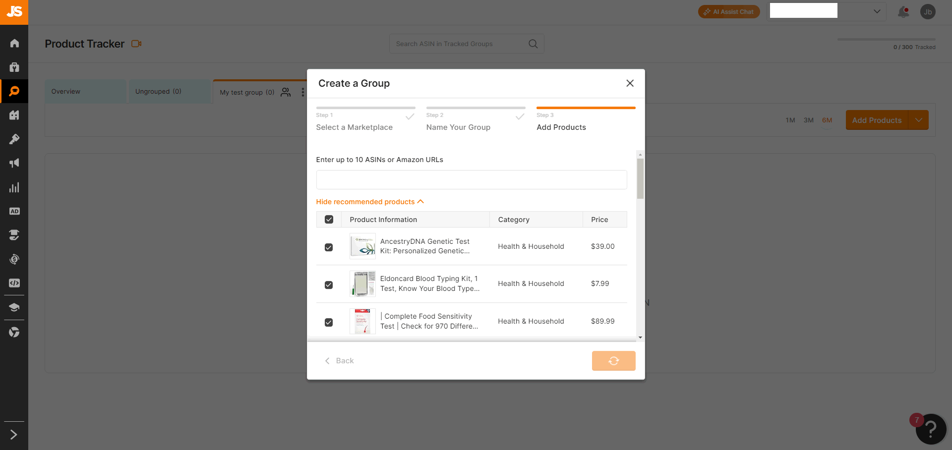 jungle scout product tracker groups